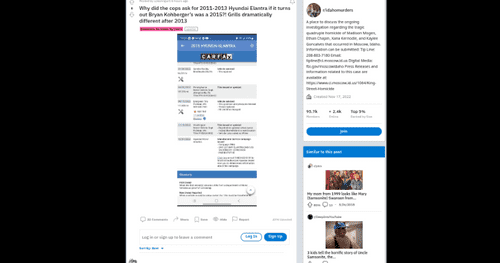 People are expressing their views over cops' release of info on the car (Reddit)