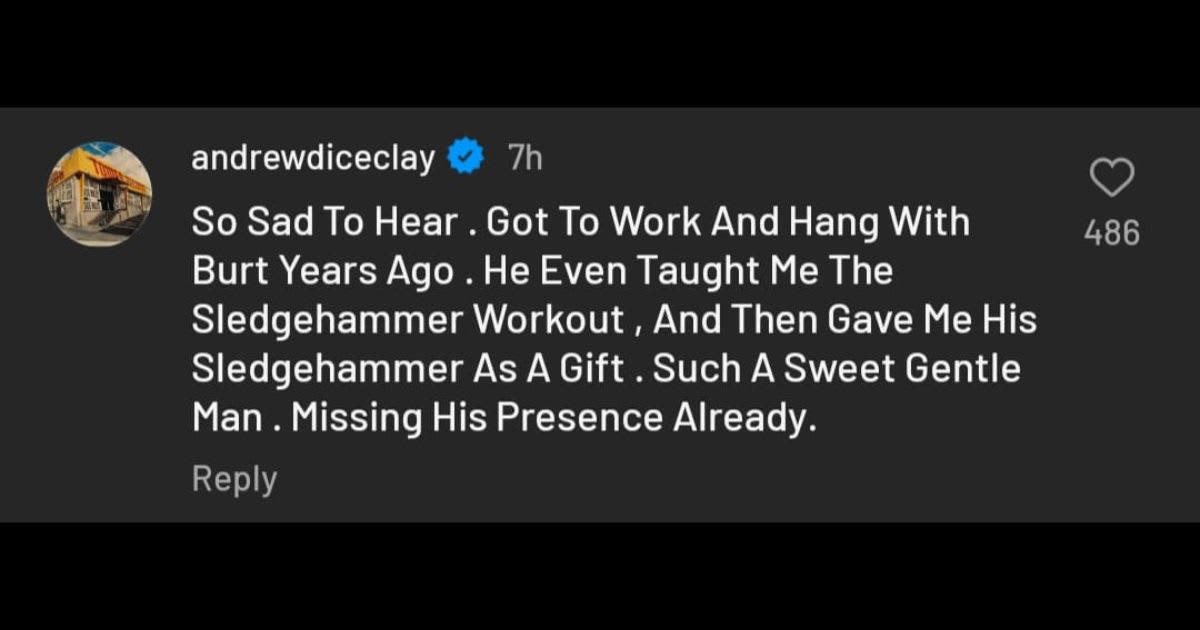 Messages of support and condolences under Stallone's post regarding Burt's passing. (@officialslystallone/Instagram)