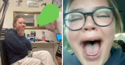 The woman filmed herself screaming and crying over the tattoo 
(Image: @wilmah10/TikTok)