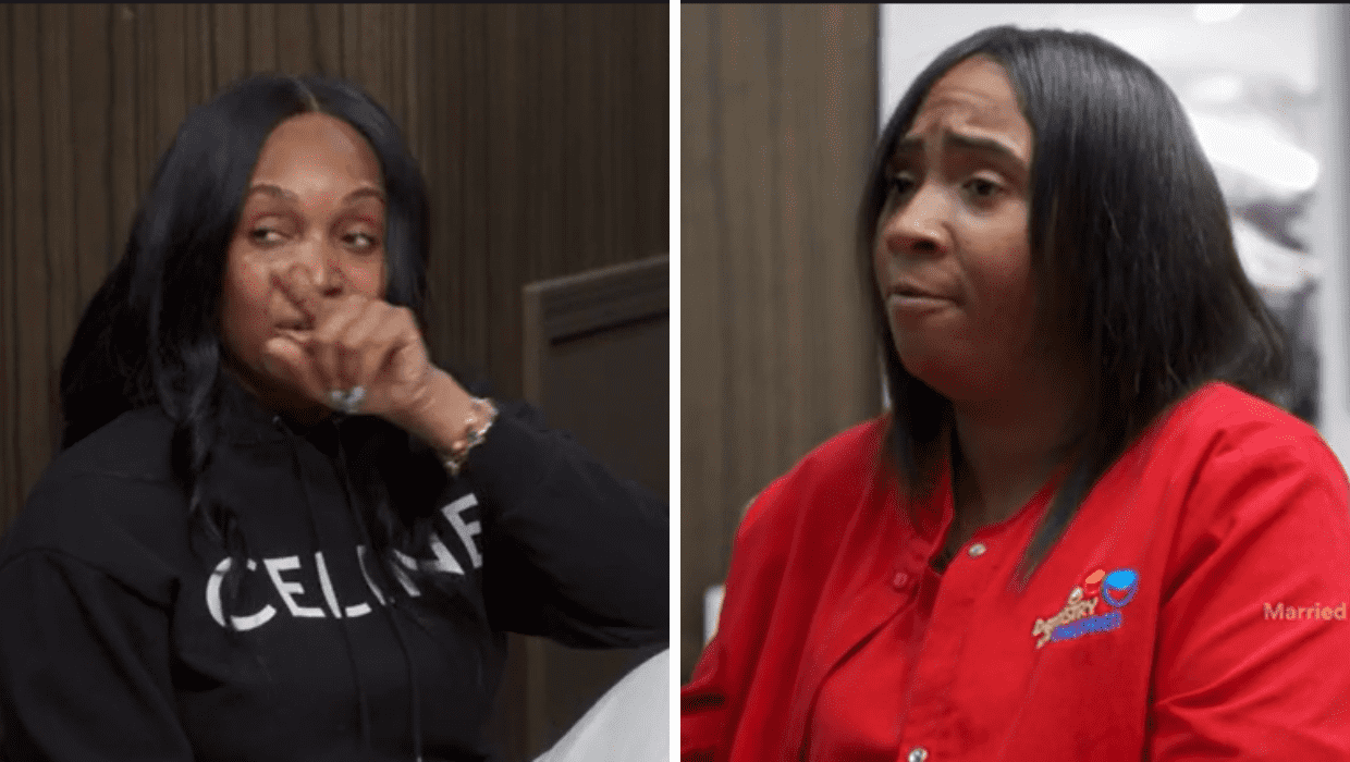 (L-R) Marlo Hampton and her sister, Crystal in 'RHOA' Season 14 (Bravo)