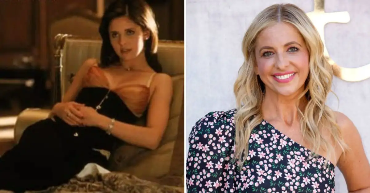 (L) Sarah Michelle Gellar in Cruel Intentions 1999 film and at present (Cruel Intentions/IMDb and Frazer Harrison/Getty Images_