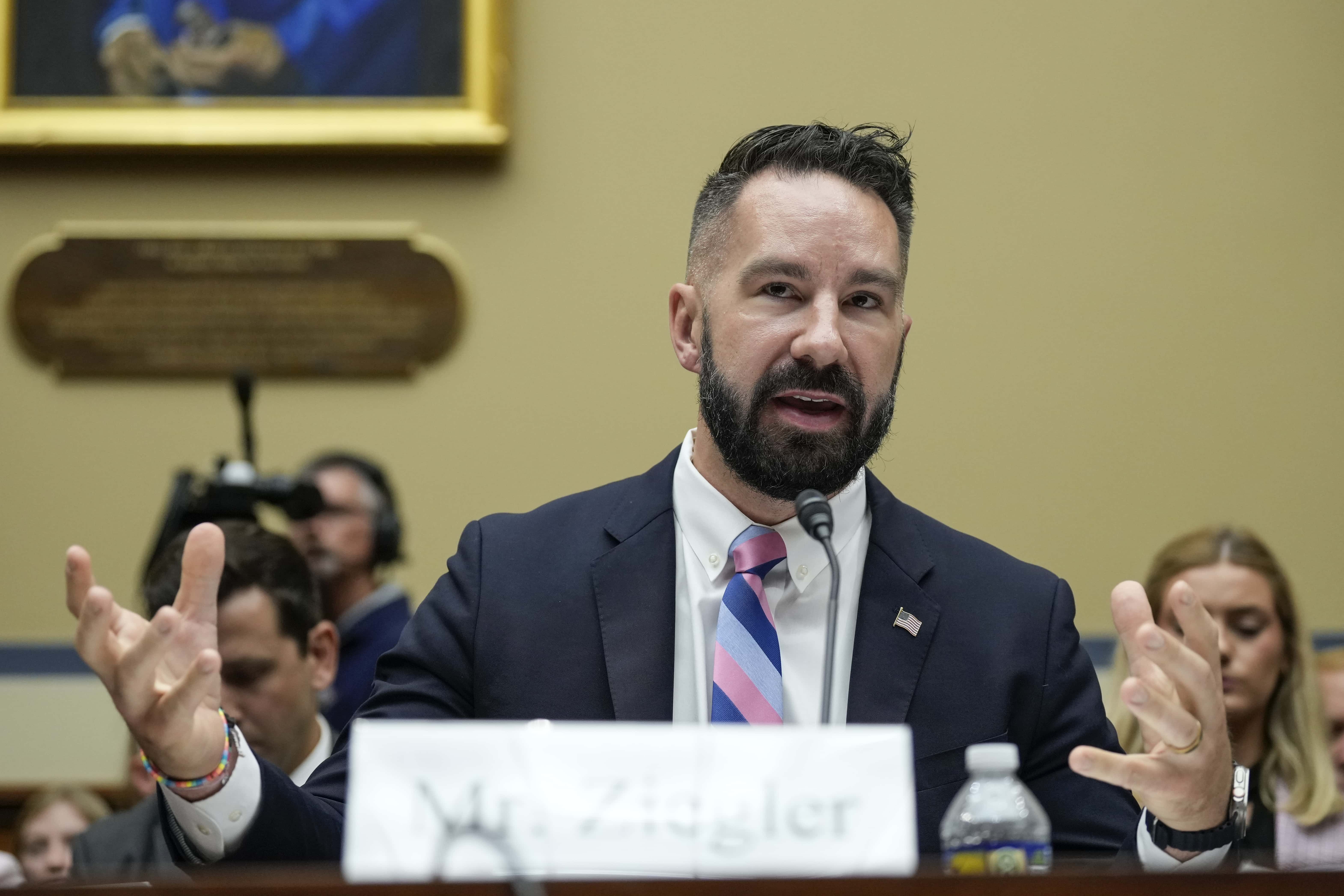 WASHINGTON, DC - JULY 19: IRS Criminal Investigator Joseph Ziegler testifies during a House Oversight Committee hearing related to the Justice Department's investigation of Hunter Biden, on Capitol Hill July 19, 2023 in Washington, DC. The committee heard testimony from two whistleblowers from the Internal Revenue Service who allege that the Hunter Biden criminal probe was mishandled by the Department of Justice. (Photo by Drew Angerer/Getty Images)