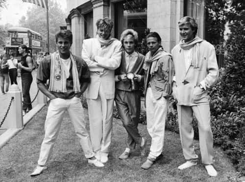 Brothers Roger and John Taylor, Nick Rhodes, Andy Taylor (unrelated) and Simon Le Bon.