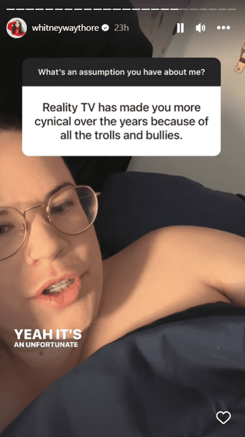 'My Big Fat Fabulous Life' star Whitney Way Thore called out for being 'cynical' (Instagram/@whitneywaythore)