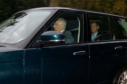 (L-R) Prince William, Duke of Cambridge (driving), Prince Andrew, Duke of York, Sophie, Countess of Wessex (unseen) and Edward, Earl of Wessex arrive to see Queen Elizabeth at Balmoral Castle on September 8, 2022 in Aberdeen, Scotland. Buckingham Palace issued a statement earlier today saying that Queen Elizabeth was placed under medical supervision due to concerns about her health.