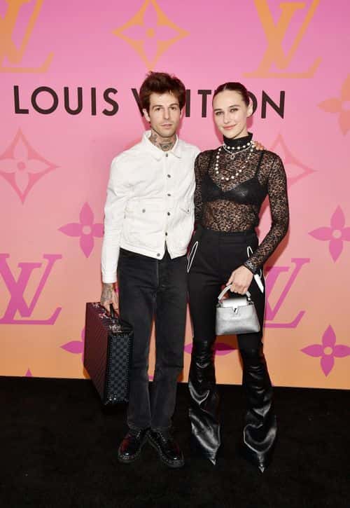 Jesse Rutherford (L) and Devon Lee Carlson attend Louis Vuitton X Opening Cocktail on June 27, 2019 in Beverly Hills, California.