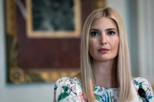 Advisor and daughter of the president Ivanka Trump listens during an event to highlight the Department of Justice grants to combat human trafficking, in the Indian Treaty Room of the Eisenhower Executive Office Building on August 4, 2020 in Washington, DC. The Trump administration is issuing more than $35 million in grants to provide safe housing to survivors of human trafficking.