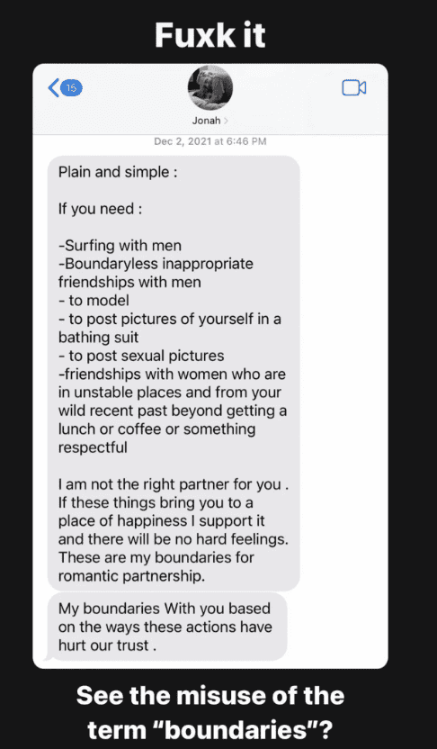 A conversation with Hill that Brady posted on her Instagram story (@sarahhbrady/Instagram)