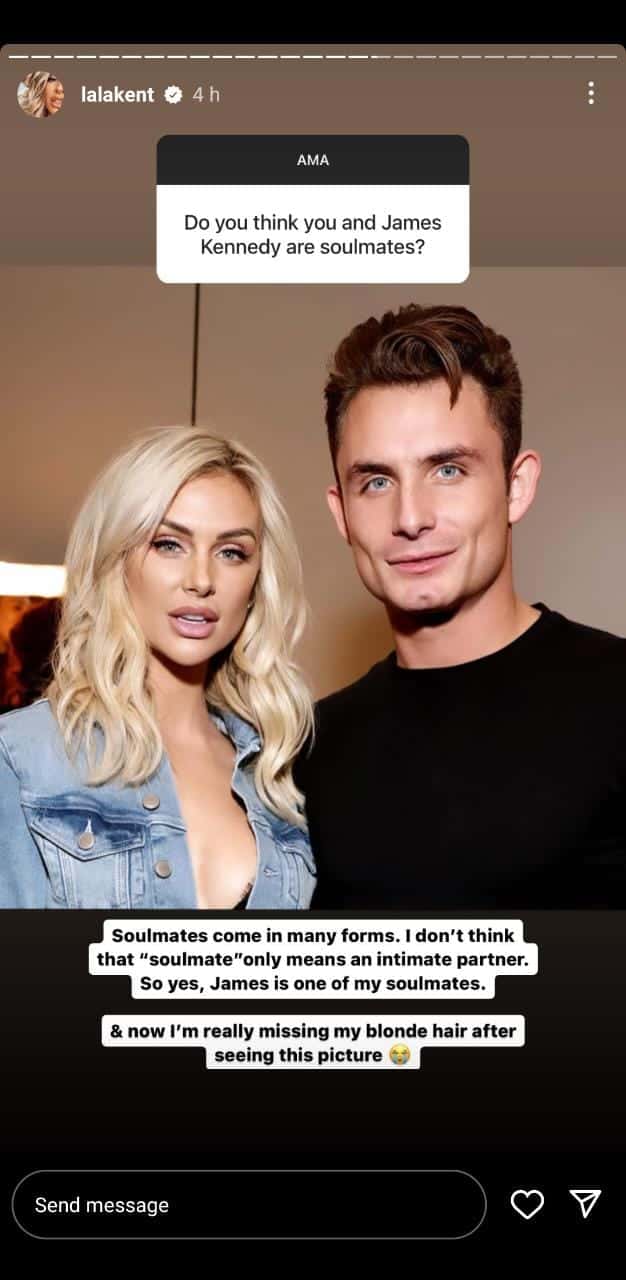 'Vanderpump Rules' star Lala Kent calls ex James Kennedy her 'Soulmate' despite infidelity (@lalakent/Instagram) 