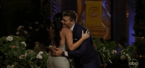 Zach Shallcross welcome Gabriella 'Gabi' Elnicki to the Bachelor mansion (ABC)