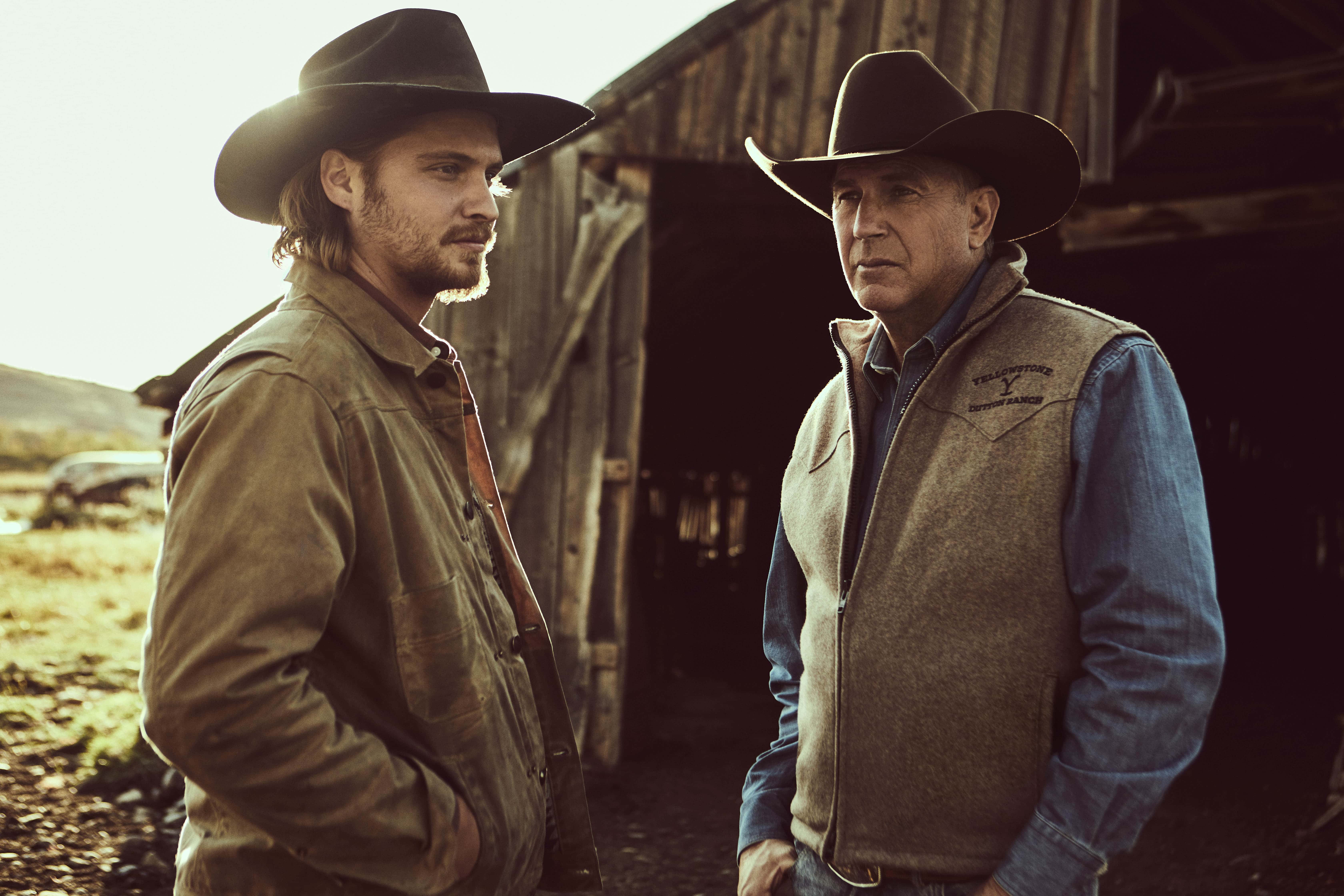 Luke Grimes and Kevin Costner in 'Yellowstone' (IMDb)