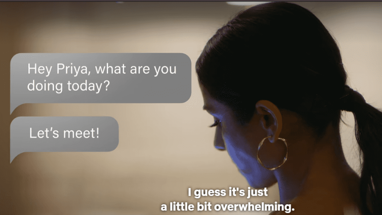 Priya after her second date with Vim in 'Indian Matchmaking' Season 3 (Netflix)