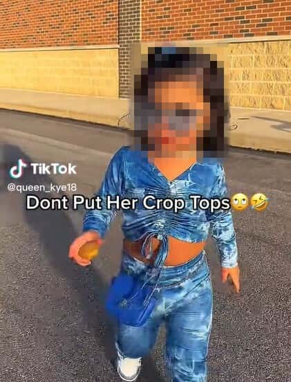 She recently shared another fashion video of Queen, in which she responded to a commenter who told her to stop dressing the girl in crop tops. (QueenKye/Reddit)