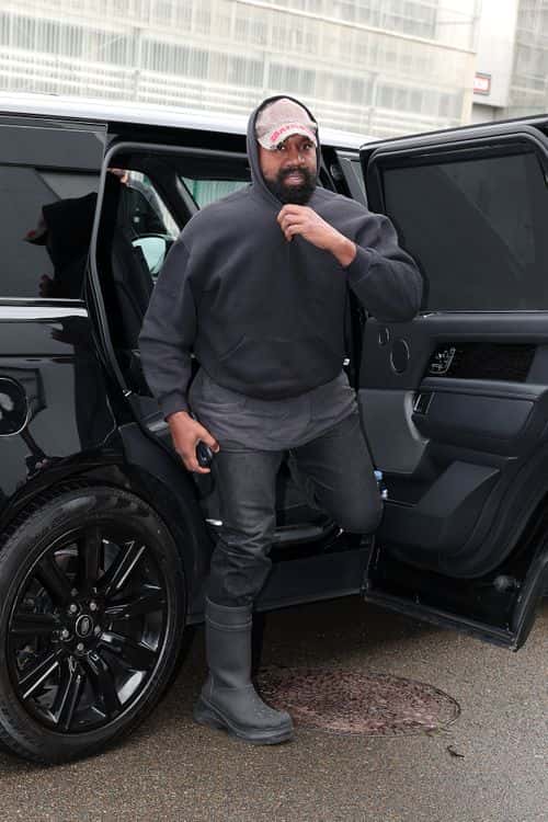 Kanye West attends the Balenciaga Womenswear Spring/Summer 2023 show as part of Paris Fashion Week on October 02, 2022 in Villepinte, France.