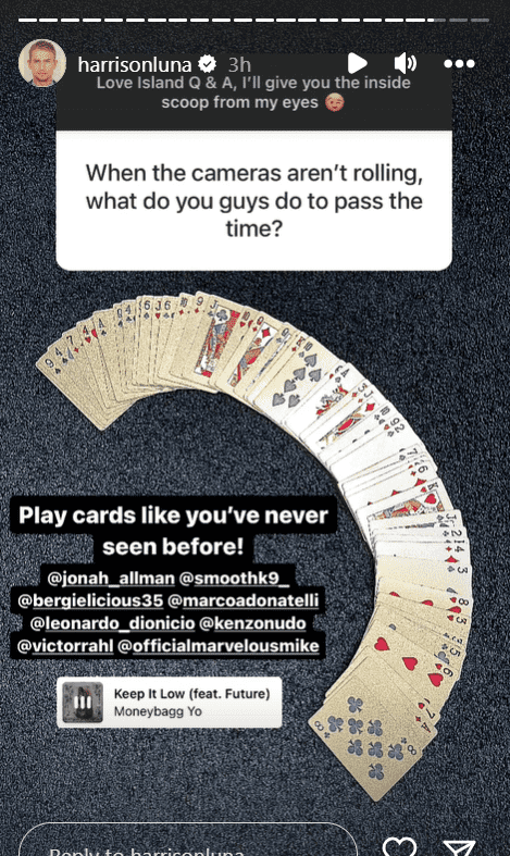 'Love Island USA' Season 5 star Harrison Luna reveals what islanders do when cameras aren't rolling (Instagram/@harrisonluna)