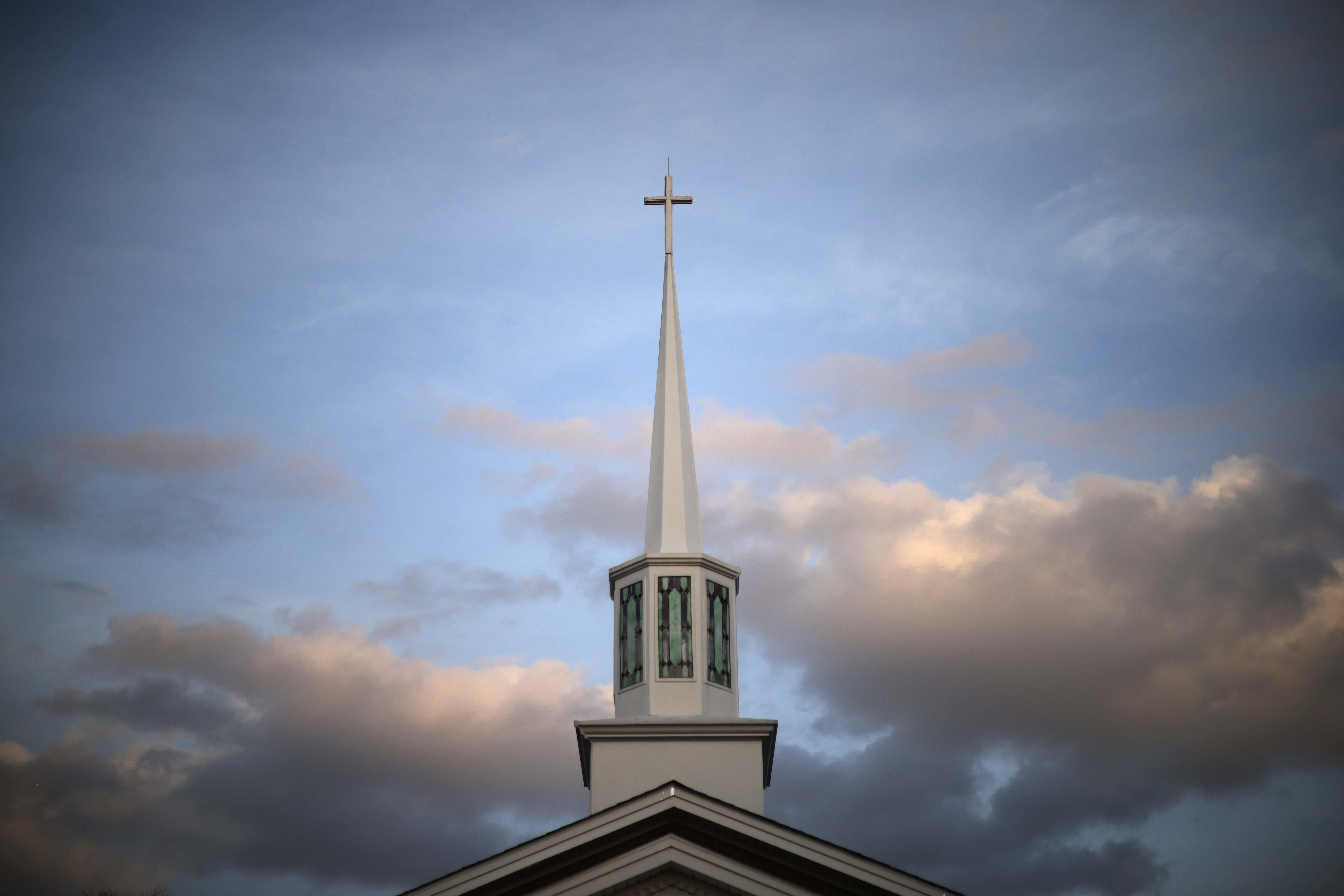 The Maranatha Baptist Church, where former U.S. President Jimmy Carter attended church and taught Sunday school classes for decades, is shown in the hometown of the former president February 21, 2023 in Plains, Georgia. The Carter Center recently announced that the 98-year-old former president would receive home hospice care after a series of recent illnesses.