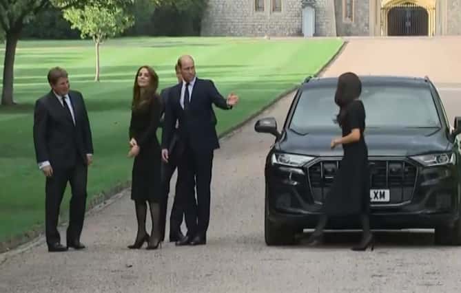 Prince William gentle gesture towards Meghan Markle (Screenshot from Mirror)