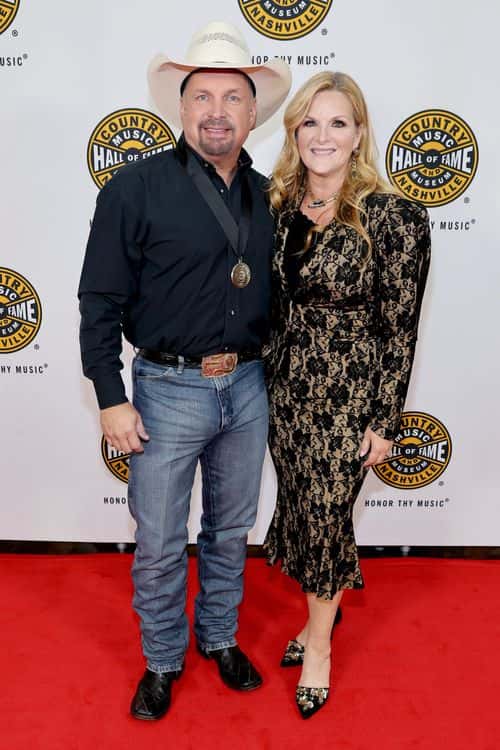 Garth Brooks and Trisha Yearwood attend the class of 2022 Medallion Ceremony at Country Music Hall of Fame and Museum on October 16, 2022 in Nashville, Tennessee.