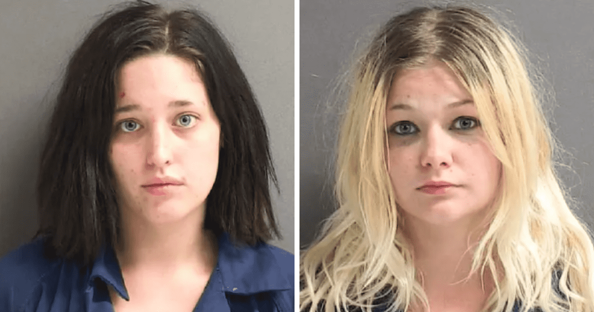 Brianna Lafoe (R) and Sierrah Newell (L) were arrested and charged with child abuse. (Volusia County Sheriff's Office)