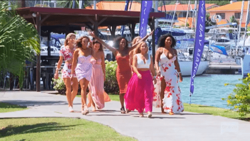 Michelle Pearl with her friends in 'Below Deck' Season 10 episode 3 (Bravo)