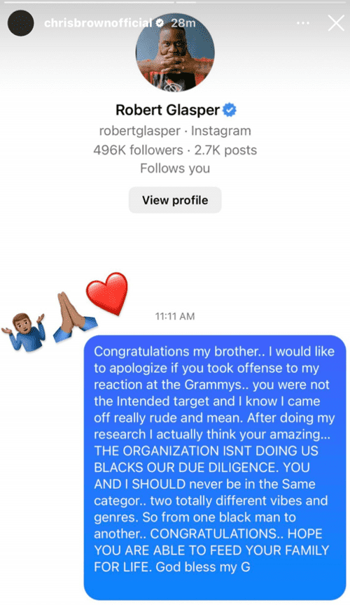 Image: chrisbrownofficial/Instagram story