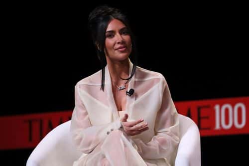 Kim Kardashian speaks onstage at the 2023 TIME100 Summit at Jazz at Lincoln Center on April 25, 2023 in New York City.