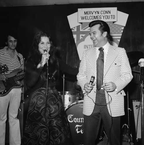 American singers Loretta Lynn and Conway Twitty performing at the fourth International Festival of Country Music, held at the Empire Pool, Wembley.