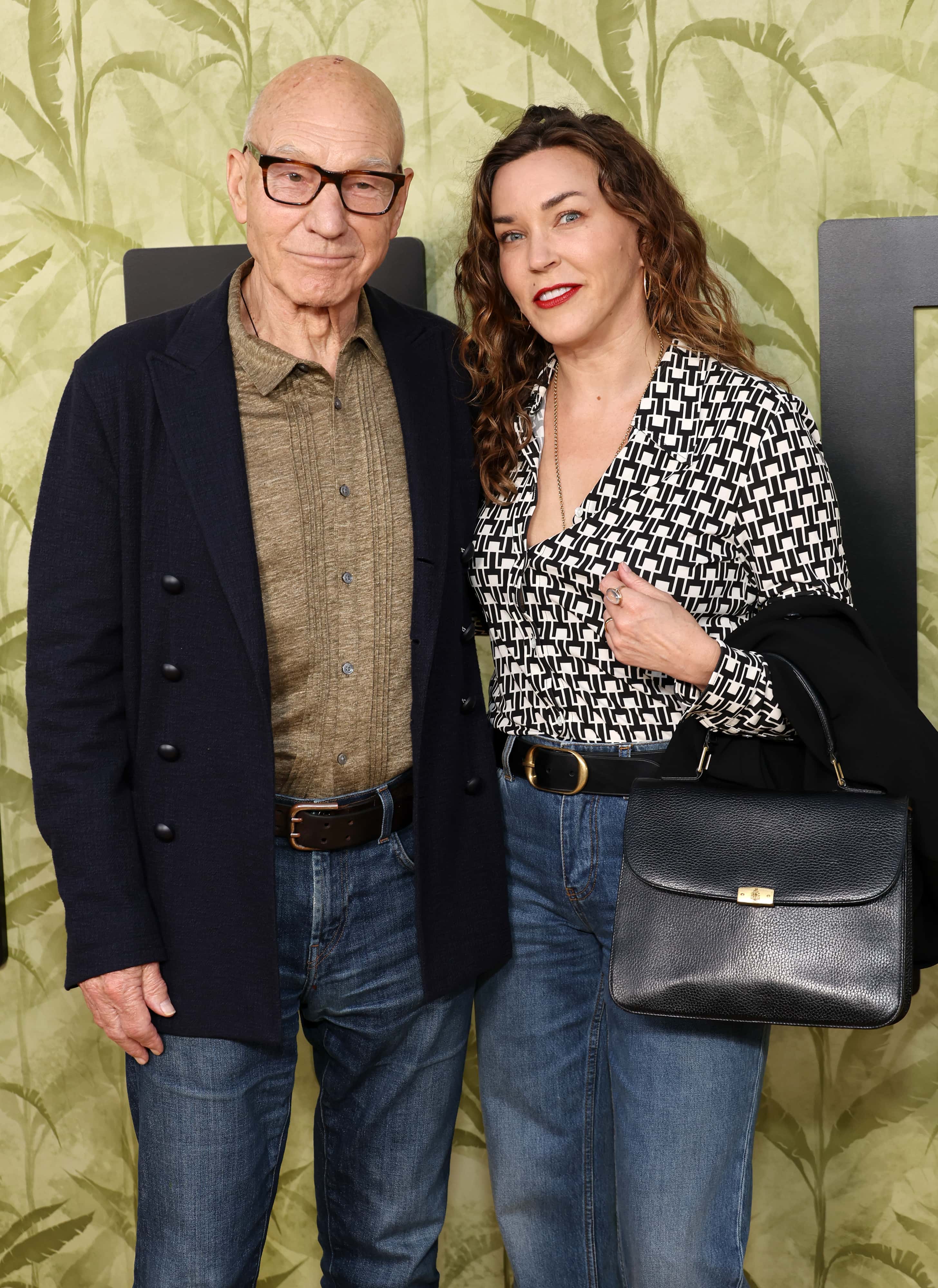 (L-R) Patrick Stewart and Sunny Ozell attend FX's