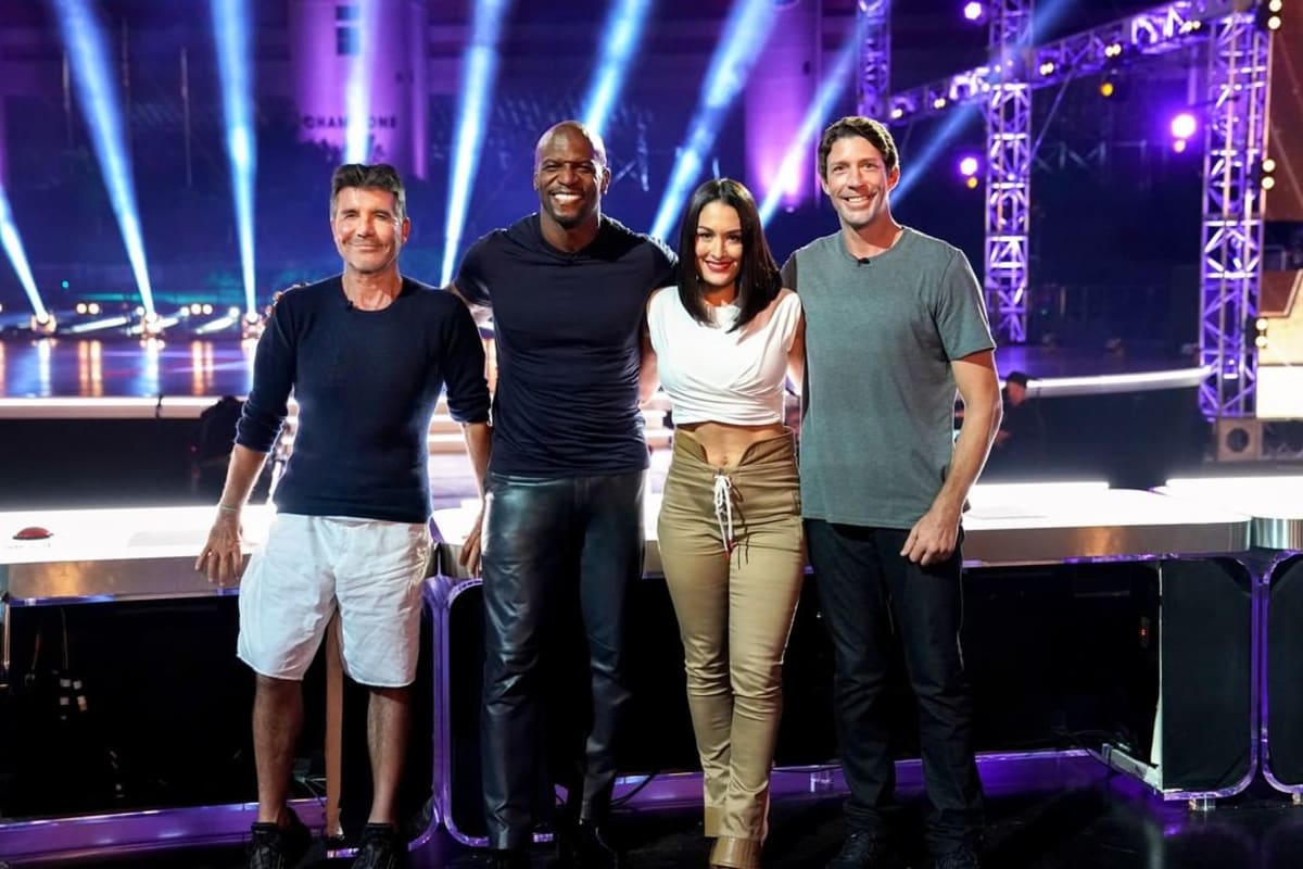 'AGT: Extreme' judges Simon Cowell, Nikki Bella and Travis Pastrana with host Terry Crews (Instagram/@agtextreme)