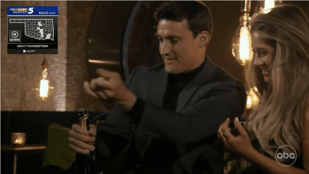 Tino and Rachel in 'The Bachelorette' 2022 (ABC)