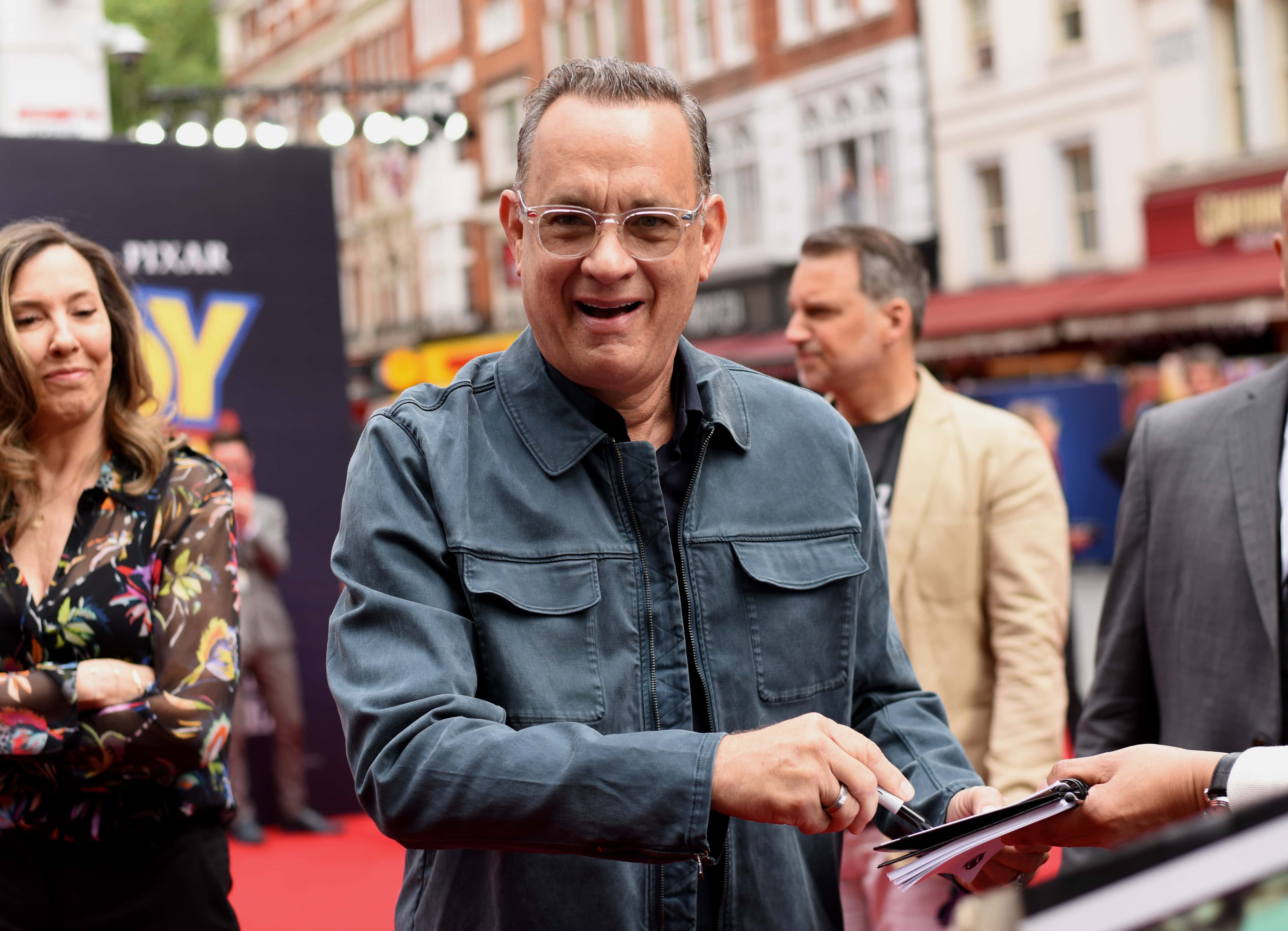 LONDON, ENGLAND - JUNE 16: Tom Hanks attends the European premiere of Disney and Pixar's 
