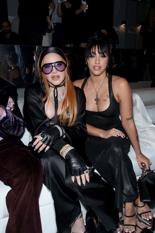 Madonna and Lourdes Leon attend the Tom Ford fashion show during September 2022 New York Fashion Week: The Shows at Skylight on Vesey on September 14, 2022 in New York City.