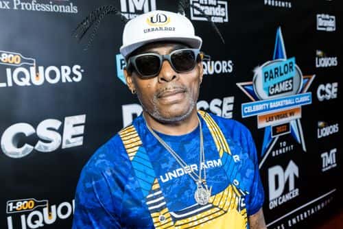 Rapper Coolio attends the 2022 Parlor Games Celebrity Basketball Classic at the Cox Pavilion on April 30, 2022 in Las Vegas, Nevada. (Photo by Greg Doherty/Getty Images)