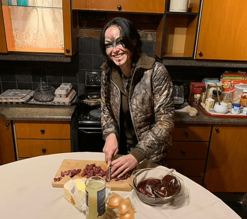 Colette Crick hunts about five animals a year and procured 90 percent of her meat. (mediadrumworld.com/@bowhuntingca)