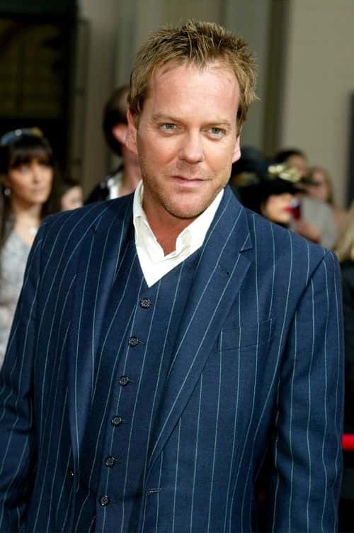 Actor Kiefer Sutherland attends the 31st Annual American Music Awards at The Shrine Auditorium November 16, 2003 in Los Angeles, California.