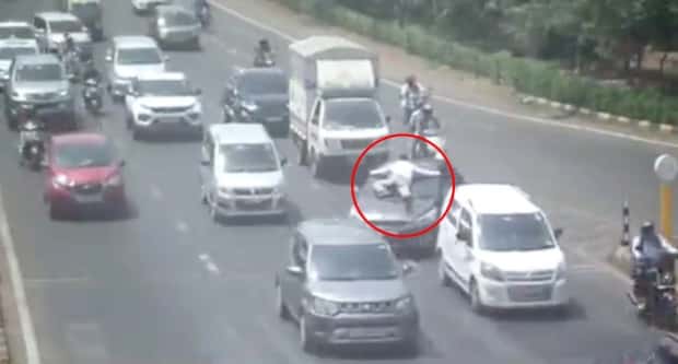 The suspect tested positive for cannabis use and stands accused of attempted murder (The Sun video screengrab)