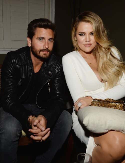TV personalities Scott Disick (L) and Khloe Kardashian attend Opening Ceremony and Calvin Klein Jeans' celebration launch of the #mycalvins Denim Series with special guest Kendall Jenner at Chateau Marmont on April 23, 2015 in Los Angeles, California.