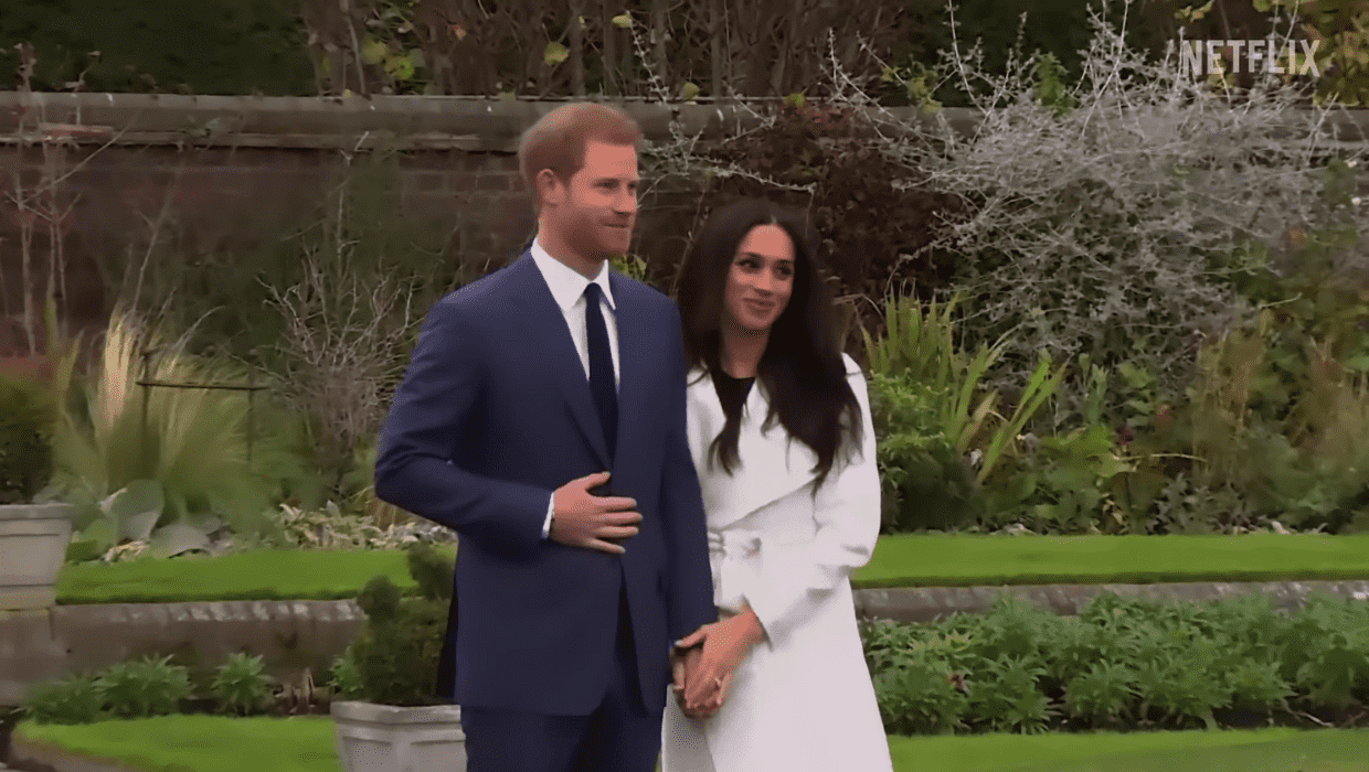 A still from Netflix docuseries 'Harry and Meghan' featuring the Duke and Duchess of Sussex (Netflix)
