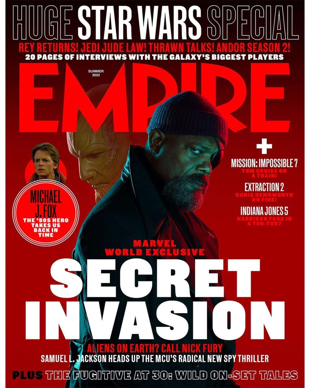 Samuel L. Jackson's character Nick Fury takes the centre stage on Empire's latest 'Secret Invasion' cover (Instagram/@marvel)