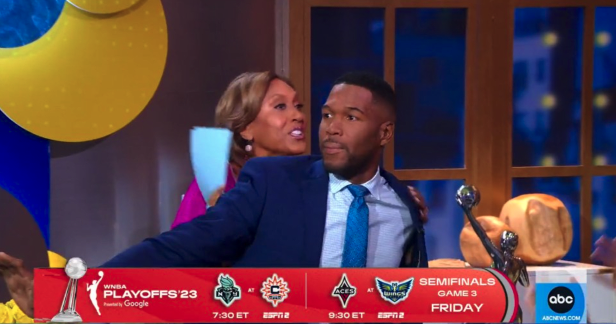 Robin Roberts asked Michael Strahan to 