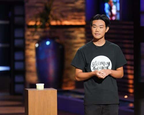 Mark Lin, founder of Sliimey Honey on 'Shark Tank' (ABC)