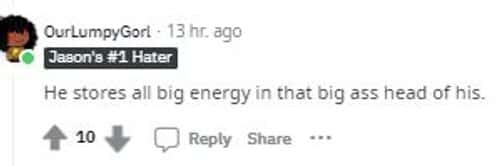 Internet trolled James for the same ( Reddit/ Our Lumpy Gorl)