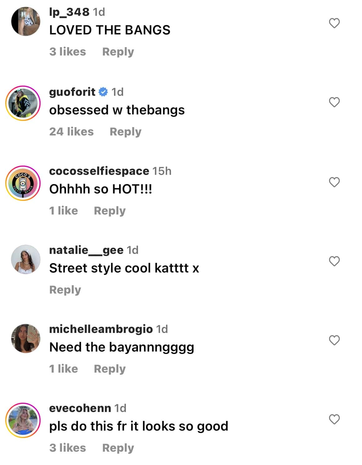 Comments on Alix Earle's Instagram post (@alixearle/Instagram)