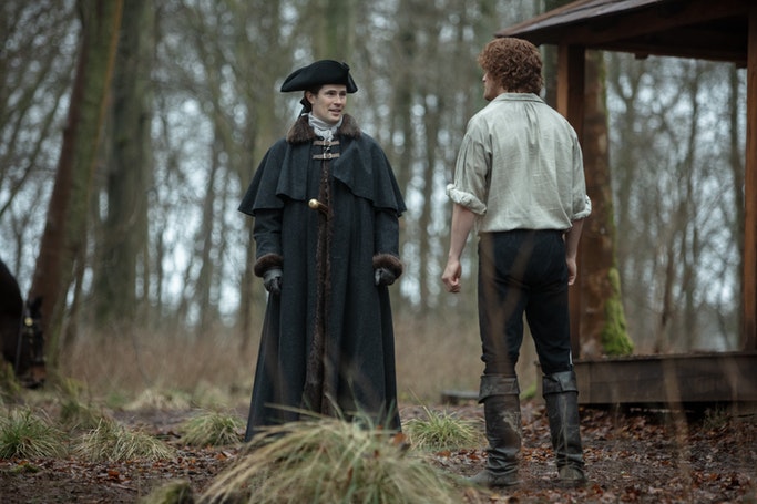 David Berry (Lord John Grey), Sam Heughan (Jamie Fraser) - Outlander Episode 406 (Starz)