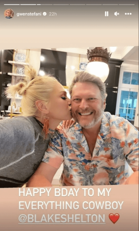 Blake Shelton celebrated his 47th birthday on Father's Day (Instagram/@gwenstefani)