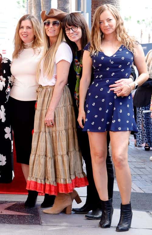 (L-R) Wendy Phillips, Chynna Phillips, Mackenzie Phillips and Bijou Phillips attend the star ceremony f0r  