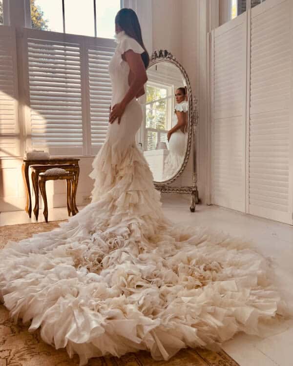 JLo in her wedding gown
