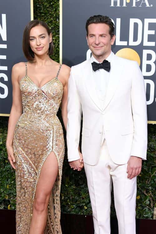 Irina Shayk and Bradley Cooper attend the 76th Annual Golden Globe Awards at The Beverly Hilton Hotel on January 6, 2019 in Beverly Hills, California.