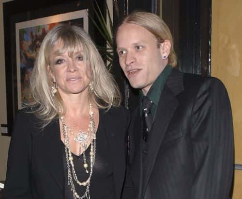 (L-R) Jo Howard and Jamie Wood attend the Ronnie Wood Art Reception at 319 Gallery on November 5, 2005 in Santa Monica, California.