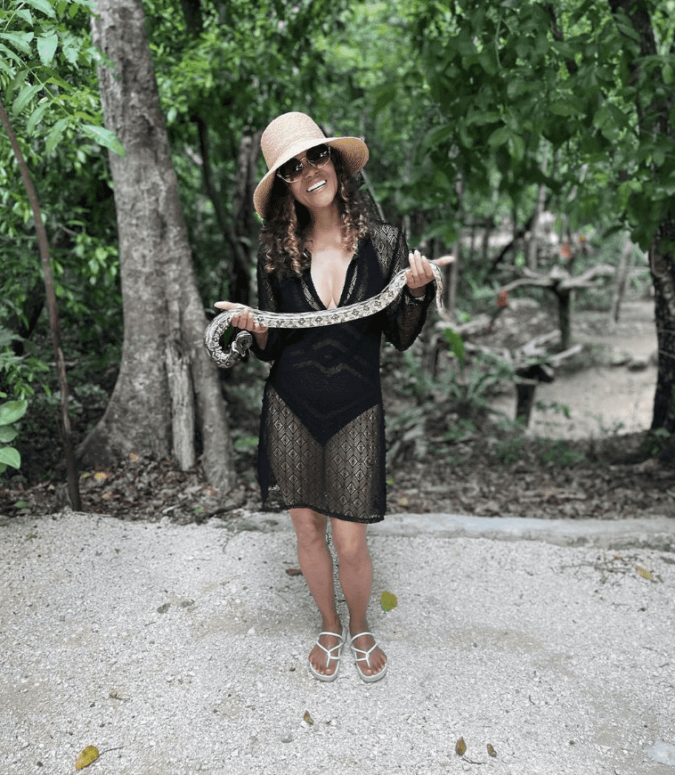 Halle Berry shared a picture over Instagram with a snake (Instagram)